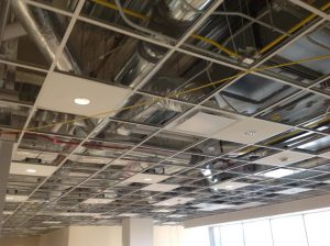 Ceiling construction inside Lexington Medical Center building