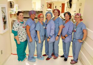 Group shot of nurses in scrubs