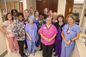 Group shot of nurses in scrubs