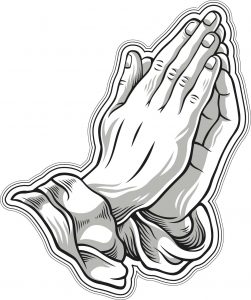 Two hands placed in prayer position
