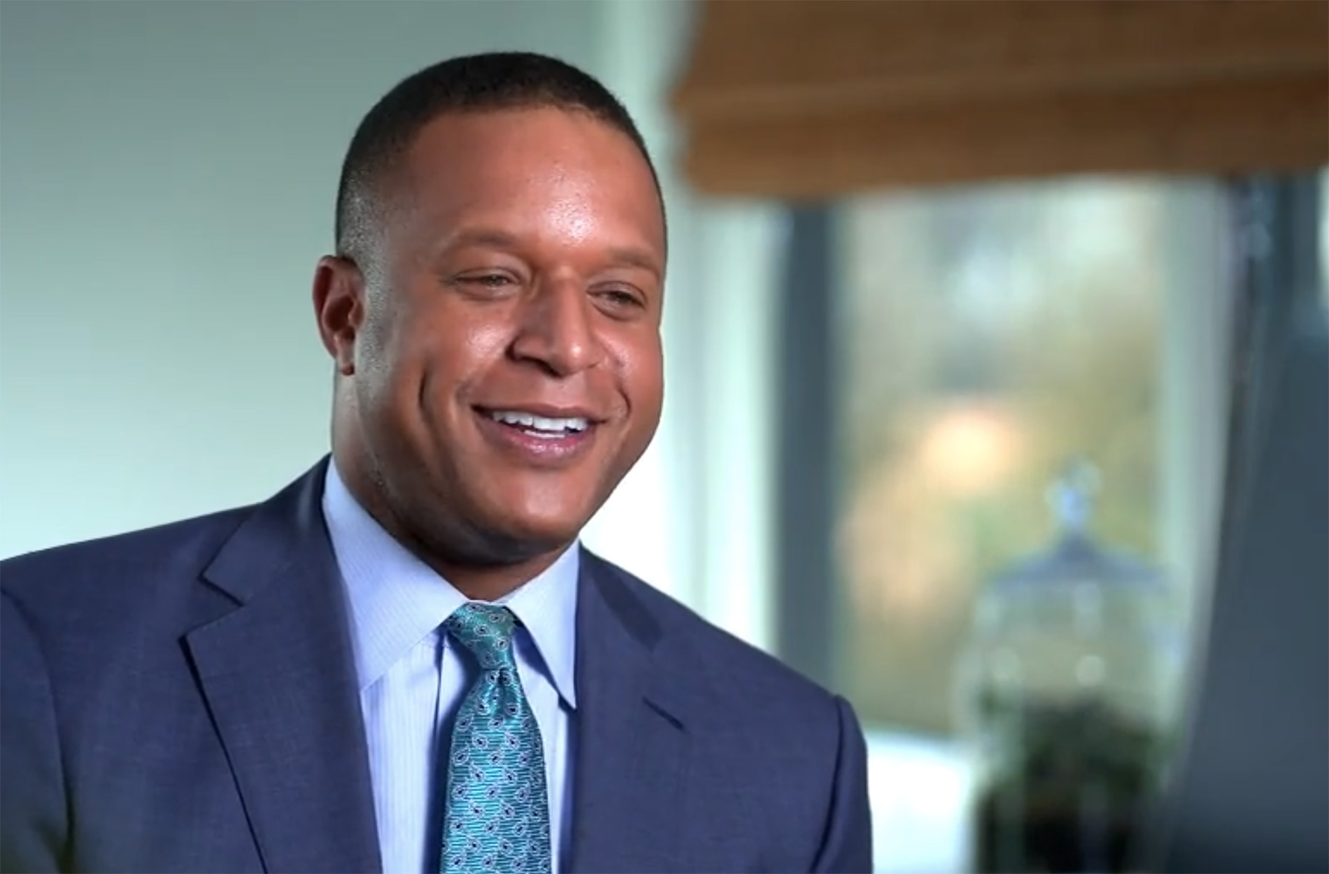 Craig Melvin conducting Zoom interview