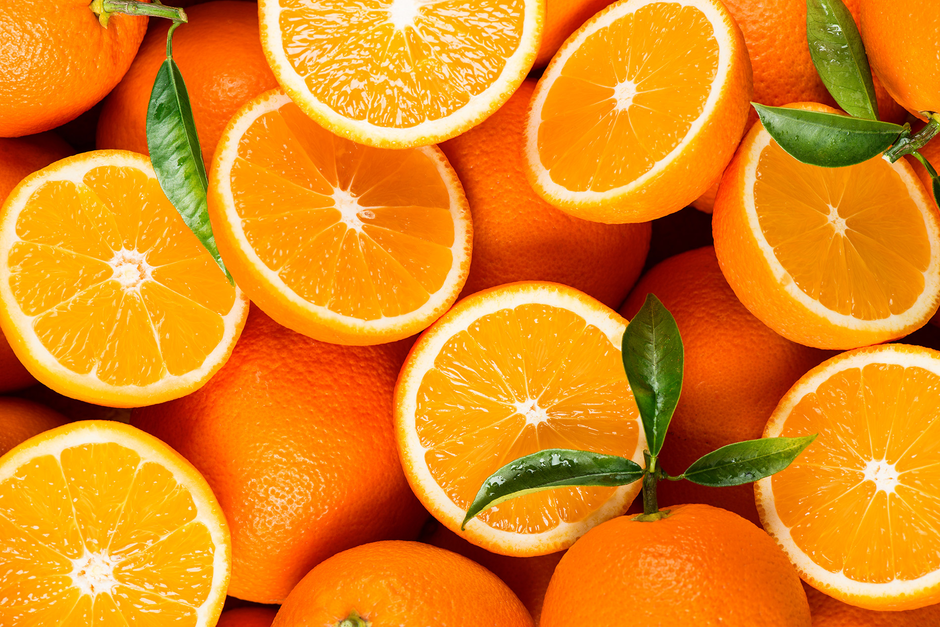 Display of oranges
