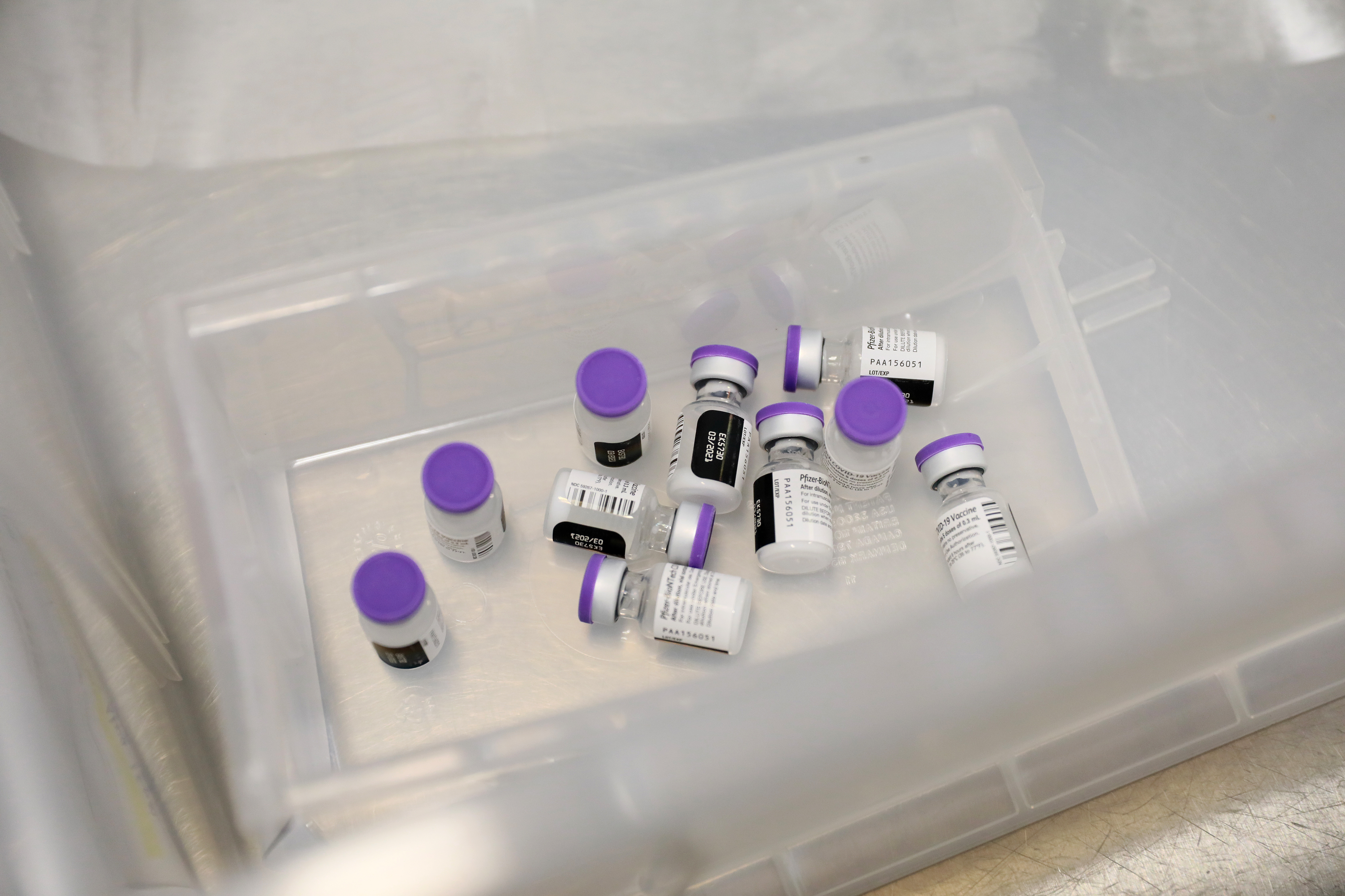 COVID-19 Vaccine Vials in Box