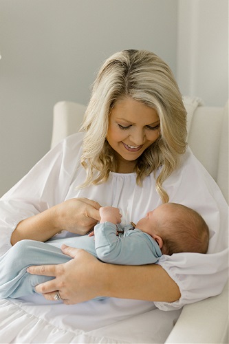 Caroline Asbill with baby
