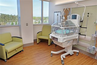 Newborn nursery inside Lexington Medical Center