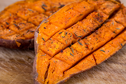 Baked sweet potatoes