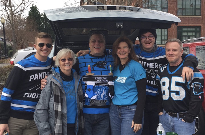 Windy and her family at Panthers game